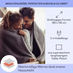 Dr. Watson SuperSoft Heizdecke 120 W 180 X 130 Cm Teddy-Plüsch -Küchengeräte Verkäufe 10033006 de 0005 usp