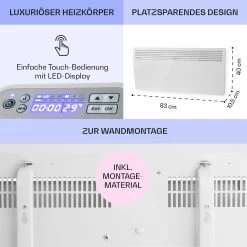 Hot Spot Slimcurve Heizgerät 80x40cm 40m² 2000W 5-40°C LED IP24 Weiß 12 Hot Spot Slimcurve Heizgerät 80x40cm 40m² 2000W 5-40°C LED IP24 Weiß -Küchengeräte Verkäufe 10033016 de 0006 usp