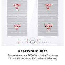 Delicatessa 60 Induktionskochfeld 4 Zonen 7000W Timer Weiß -Küchengeräte Verkäufe 10033027 de 0004 logo