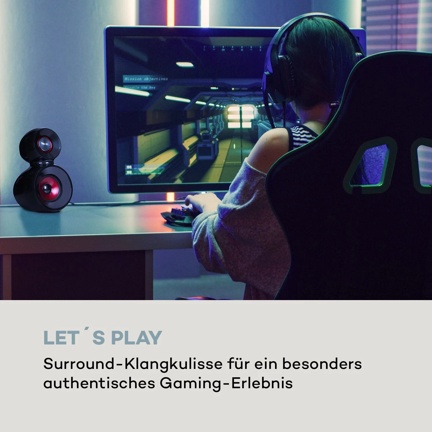 X-Gaming 5.1 Surround-Audiosystem 380Wmax. OneSide Subwoofer BT USB SD 2 X-Gaming 5.1 Surround-Audiosystem 380Wmax. OneSide Subwoofer BT USB SD – Bild 2