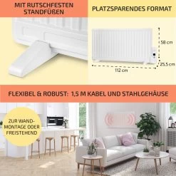 Wallander Ölradiator 1000W Thermostat Ölheizung Ultraflach Weiß -Küchengeräte Verkäufe 10033102 de 0006 usp