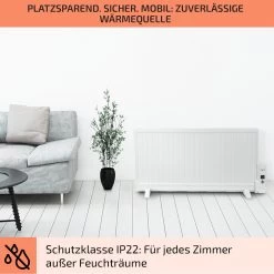 Wallander Ölradiator 1000W Thermostat Ölheizung Ultraflach Weiß -Küchengeräte Verkäufe 10033102 de 0007 usp
