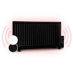 Wallander Ölradiator 1000W Thermostat Ölheizung Ultraflach Schwarz