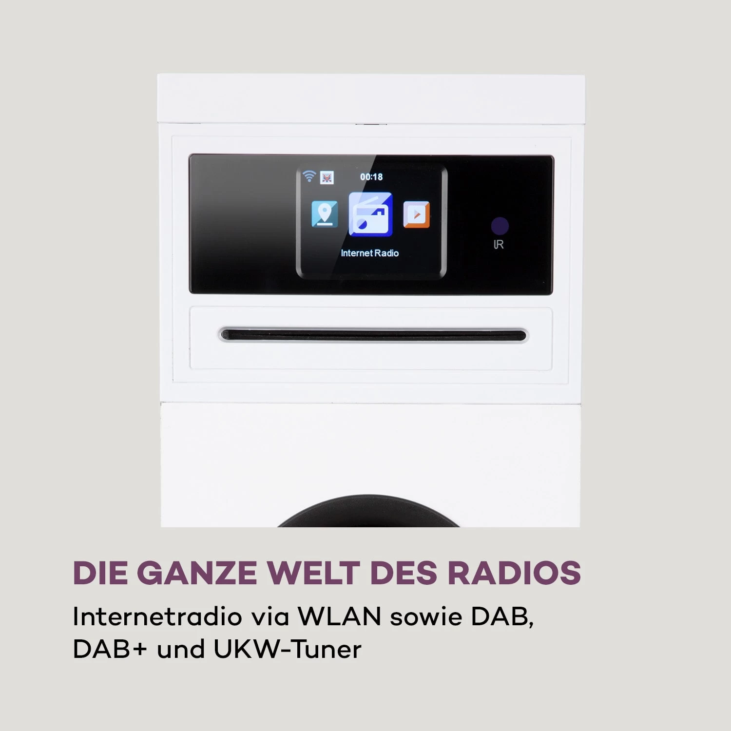 Karaboom 100 Wifi Turmlautsprecher Internetradio DAB+ BT 120W Weiß 3 Karaboom 100 Wifi Turmlautsprecher Internetradio DAB+ BT 120W Weiß – Bild 3