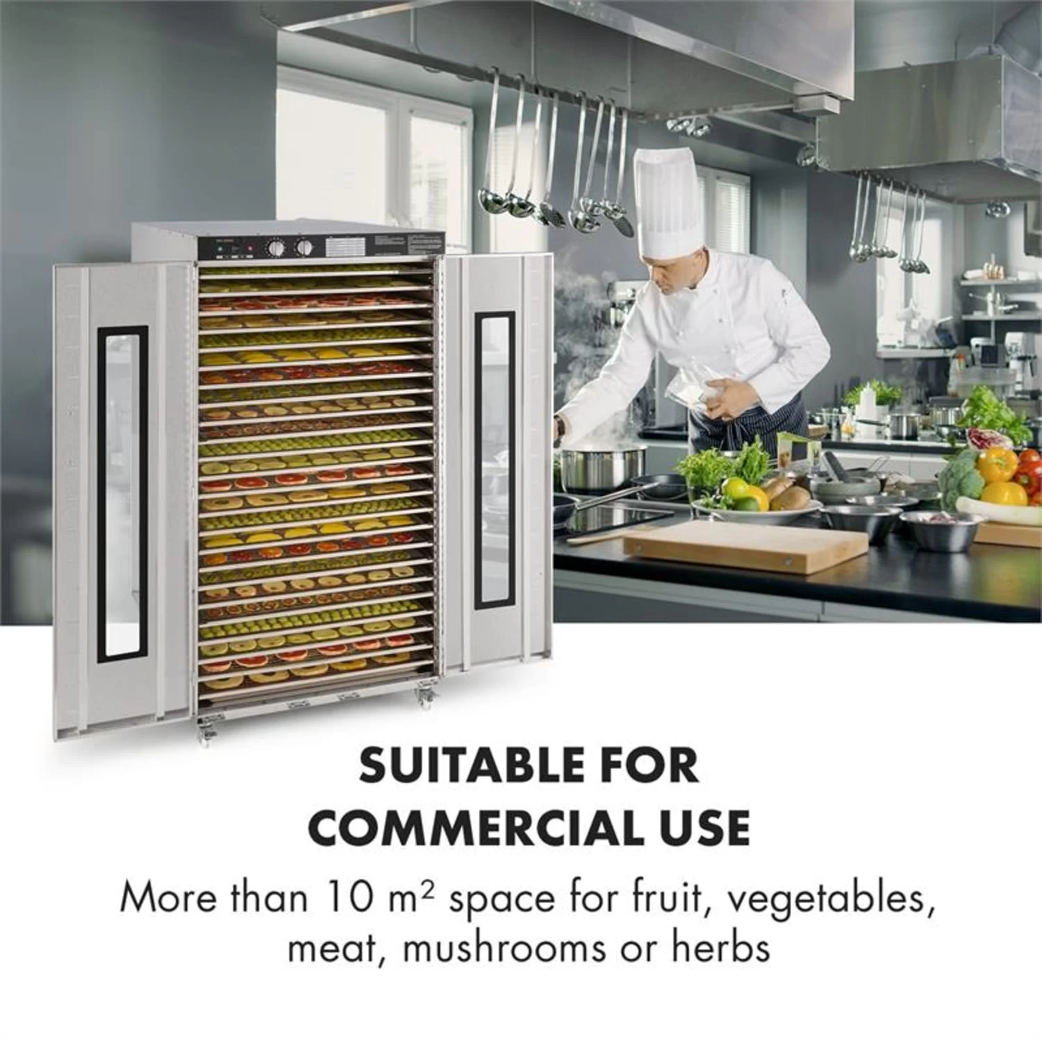 Master Jerky 24 Dörrautomat 5850W 40-90 °C 15h-Timer Edelstahl Silber 2 Master Jerky 24 Dörrautomat 5850W 40-90 °C 15h-Timer Edelstahl Silber – Bild 2