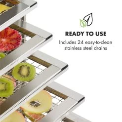 Master Jerky 24 Dörrautomat 5850W 40-90 °C 15h-Timer Edelstahl Silber 11 Master Jerky 24 Dörrautomat 5850W 40-90 °C 15h-Timer Edelstahl Silber -Küchengeräte Verkäufe 10033214 yy 0004 logo Klarstein Master Jerky 24 Doerrautomat silber