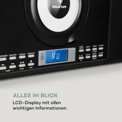 Wallie Microsystem CD-Player Bluetooth USB-Port Fernbedienung Schwarz -Küchengeräte Verkäufe 10033227 de 0007 logo