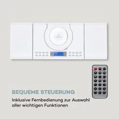 Wallie Microsystem CD-Player Bluetooth USB-Port Fernbedienung Weiß -Küchengeräte Verkäufe 10033228 de 0003 logo