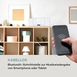 Wallie Microsystem CD-Player Bluetooth USB-Port Fernbedienung Weiß -Küchengeräte Verkäufe 10033228 de 0004 logo