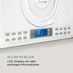 Wallie Microsystem CD-Player Bluetooth USB-Port Fernbedienung Weiß -Küchengeräte Verkäufe 10033228 de 0007 logo