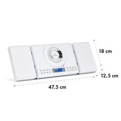 Wallie Microsystem CD-Player Bluetooth USB-Port Fernbedienung Weiß -Küchengeräte Verkäufe 10033228 yy 0010 logo
