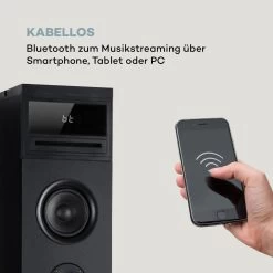 Karaboom 100 Sing Karaoketurm 120W Max. CD-Player 2 Mikrofone Wireless -Küchengeräte Verkäufe 10033250 de 0005 logo