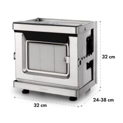 Crossfire Vertikaler Gasgrill 800°C Infrarot-Brenner 12.000 BTU Silber -Küchengeräte Verkäufe 10033288 yy 0011 logo Klarstein Crossfire Vertikaler Gasgrill silber reedit
