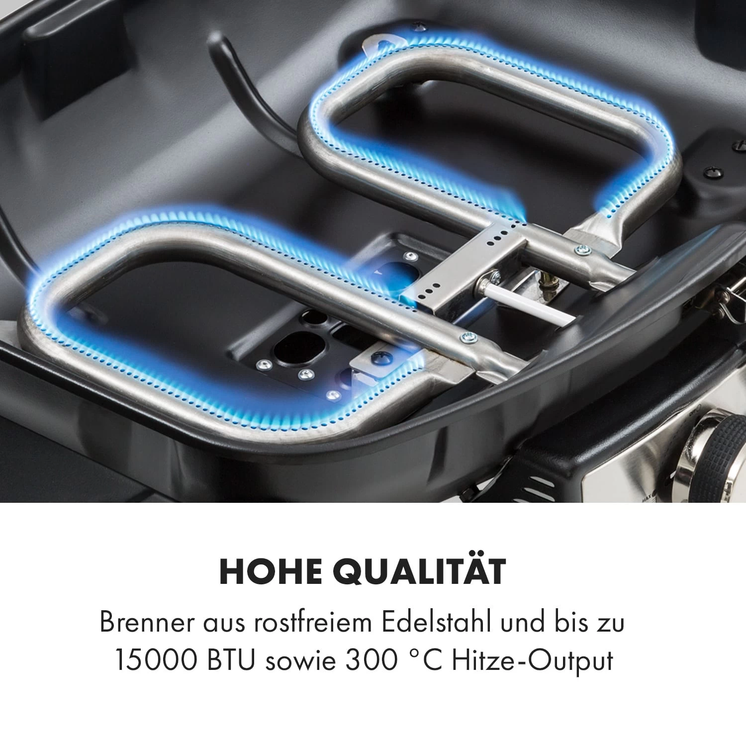 Parforce Duo 2 Gasgrill Brenner 4,4kW 15000BTU 300°C Schwarz 5 Parforce Duo 2 Gasgrill Brenner 4,4kW 15000BTU 300°C Schwarz – Bild 5