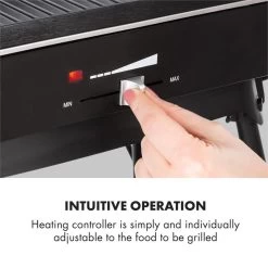 Porterhouse Elektrogrill 2200W Antihaft-Grillfläche Schwarz 15 Porterhouse Elektrogrill 2200W Antihaft-Grillfläche Schwarz -Küchengeräte Verkäufe 10033322 yy 0007 logo Klarstein Porterhouse Elektrogrill 2200W schwarz