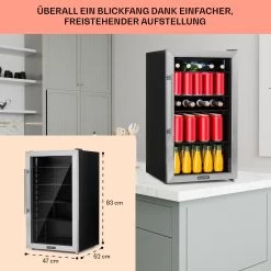Beersafe 3XL Kühlschrank 98 Liter 4 Böden Panoramaglastür Edelstahl 12 Beersafe 3XL Kühlschrank 98 Liter 4 Böden Panoramaglastür Edelstahl -Küchengeräte Verkäufe 10033347 DE 0006 usp
