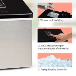 Clearcube Eiswürfelmaschine Klareis 13kg/24h Edelstahl Schwarz -Küchengeräte Verkäufe 10033350 de 0004 usp