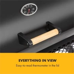 Beef Brisket Smoker Grill Holzkohlegrill/Smoker Edelstahl-Grill Mobil -Küchengeräte Verkäufe 10033460 yy 0008 logo Klarstein Beef Brisket Smoker Grill schwarz