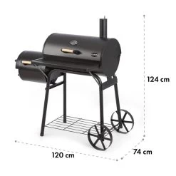 Beef Brisket Smoker Grill Holzkohlegrill/Smoker Edelstahl-Grill Mobil -Küchengeräte Verkäufe 10033460 yy 0009 logo Klarstein Beef Brisket Smoker Grill schwarz