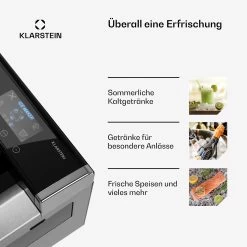 Eiszeit Eiswürfelmaschine Edelstahl 3 Eiswürfelgrößen Silber -Küchengeräte Verkäufe 10033478 de 0005 usp