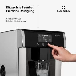 Eiszeit Eiswürfelmaschine Edelstahl 3 Eiswürfelgrößen Silber -Küchengeräte Verkäufe 10033478 de 0006 usp