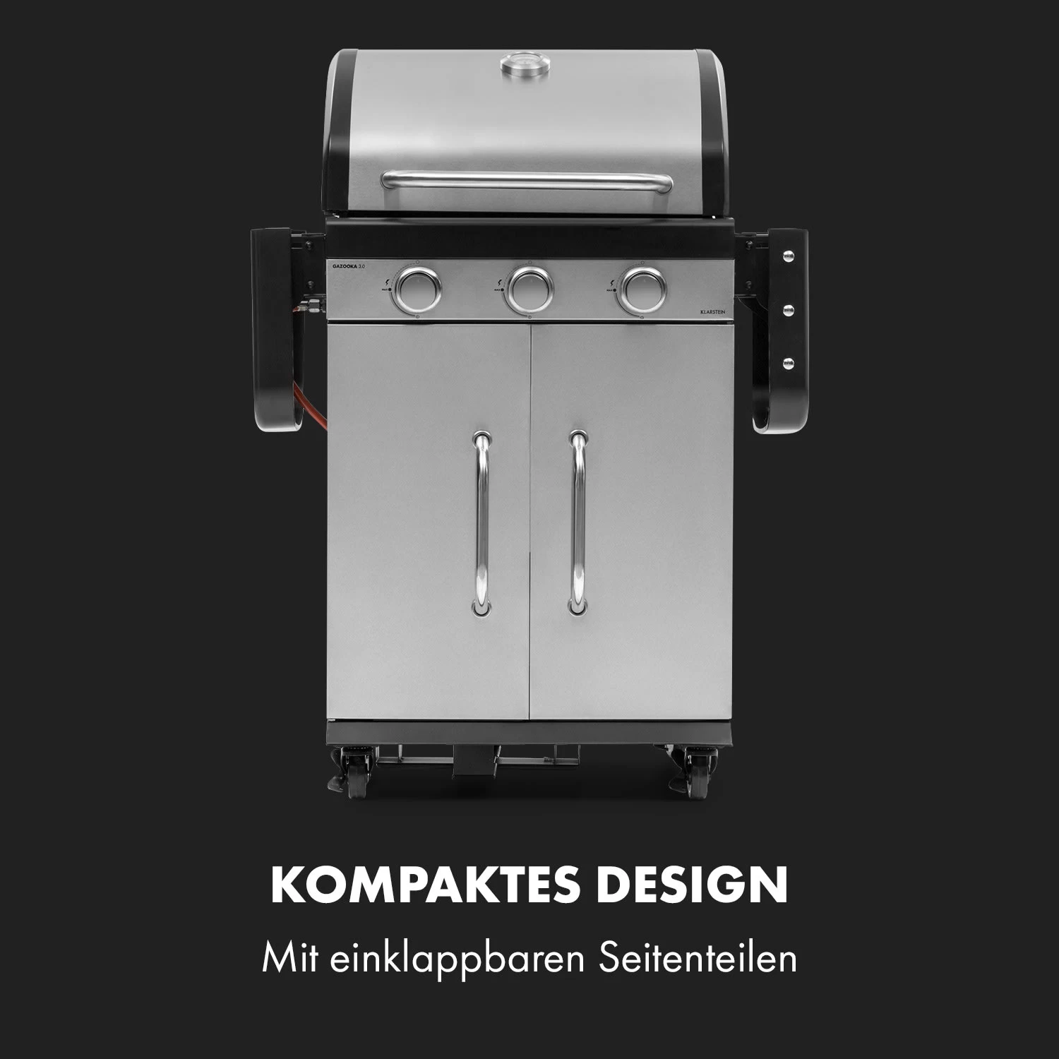 Gazooka 3.0T BBQ Grill 3x3kW Brenner 4 Rollen Edelstahl 3 Gazooka 3.0T BBQ Grill 3x3kW Brenner 4 Rollen Edelstahl – Bild 3