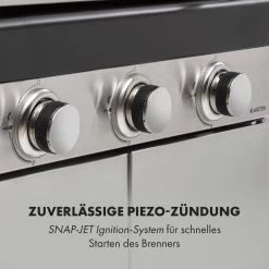 Gazooka 3.0T BBQ Grill 3x3kW Brenner 4 Rollen Edelstahl 18 Gazooka 3.0T BBQ Grill 3x3kW Brenner 4 Rollen Edelstahl -Küchengeräte Verkäufe 10033533 de 0008 logo