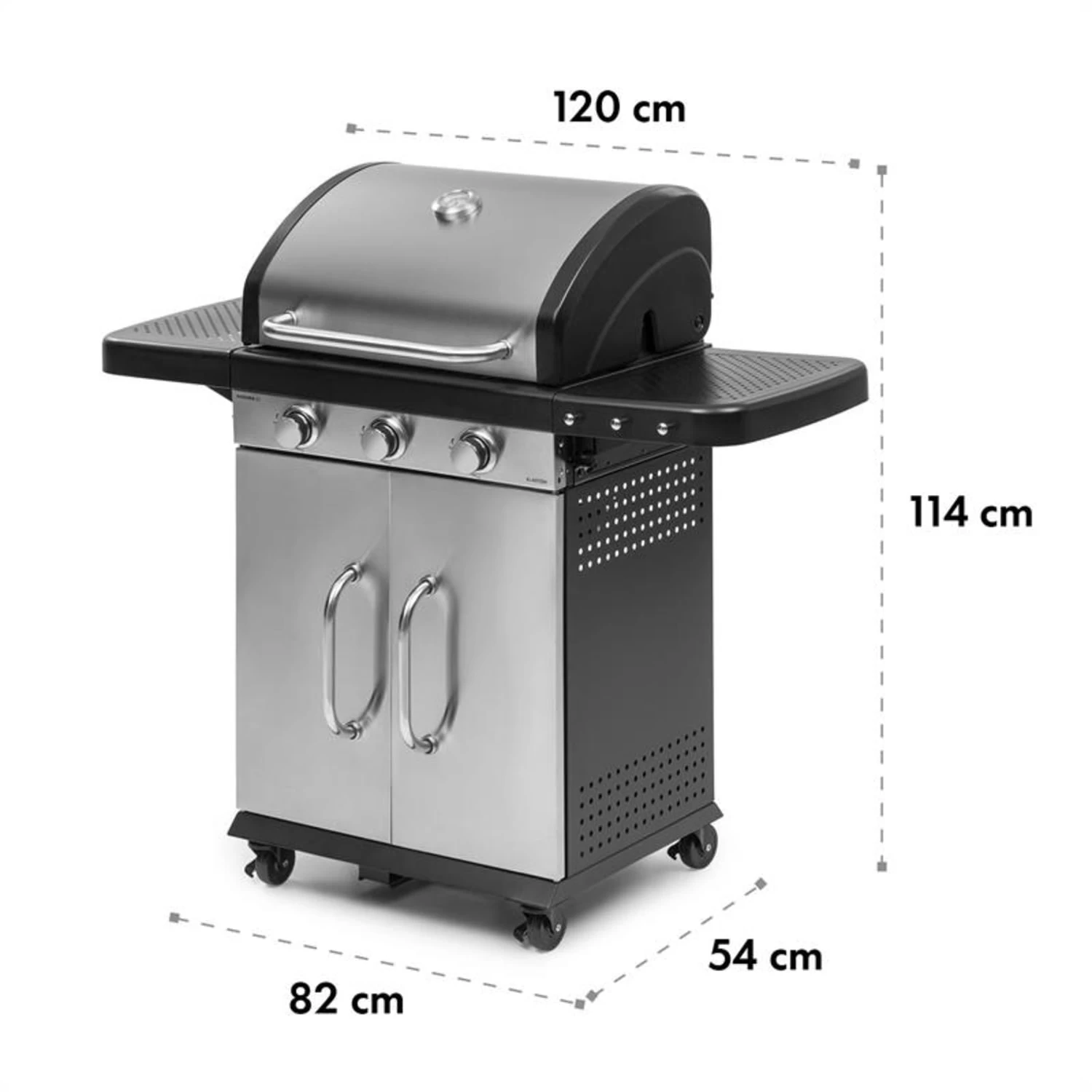 Gazooka 3.0T BBQ Grill 3x3kW Brenner 4 Rollen Edelstahl 11 Gazooka 3.0T BBQ Grill 3x3kW Brenner 4 Rollen Edelstahl – Bild 11