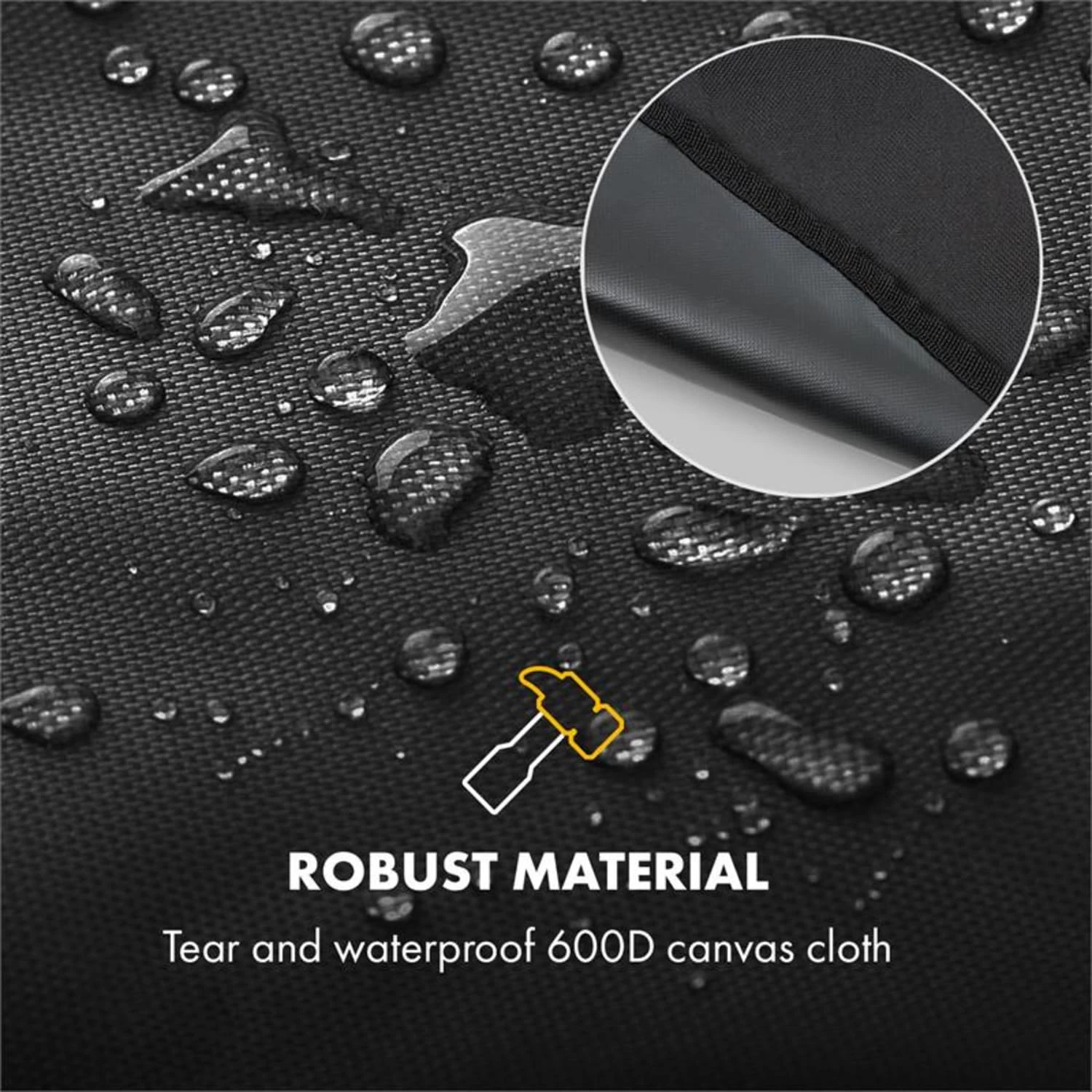 Hot & Hot Wetterschutzhaube 600D Canvas 30/70% PE/PVC Schwarz 5 Hot & Hot Wetterschutzhaube 600D Canvas 30/70% PE/PVC Schwarz – Bild 5