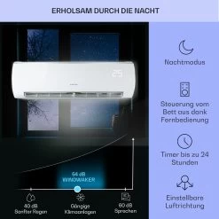 Windwaker Eco Split-Klimaanlage 9.000 BTU/2,7 KW Luftdurchsatz 610 M³/h Max. A++ -Küchengeräte Verkäufe 10033600 de 0004 usp