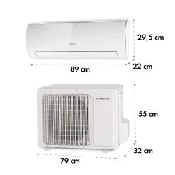 Windwaker Eco Split-Klimaanlage 9.000 BTU/2,7 KW Luftdurchsatz 610 M³/h Max. A++ -Küchengeräte Verkäufe 10033600 yy 0007 dimensions