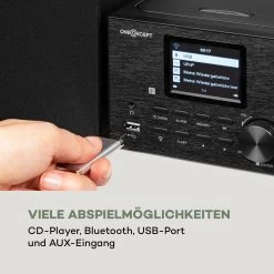 Streamo Stereoanlage Mit Internetradio WLAN DAB+ UKW CD-Player BT -Küchengeräte Verkäufe 10033704 de 0007 logo