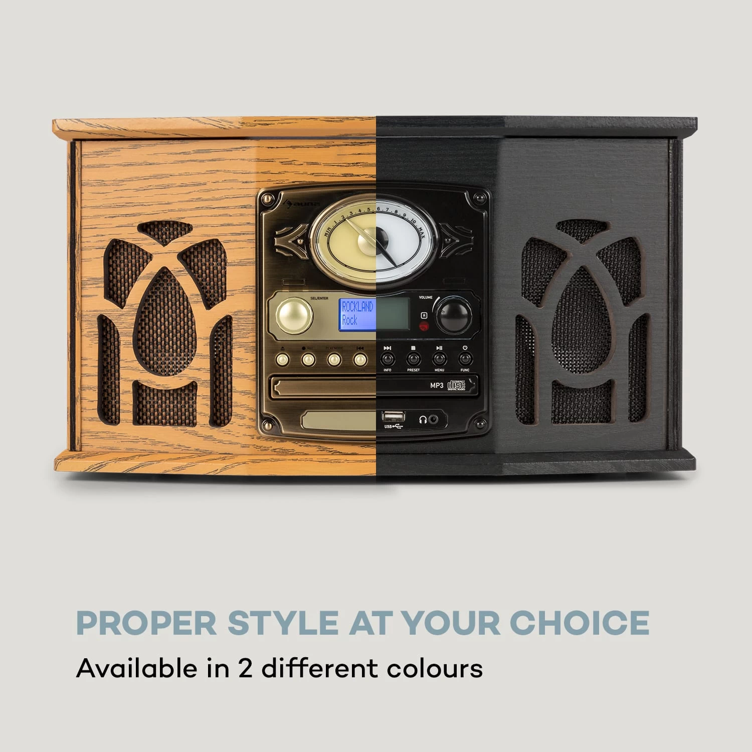 NR-620 DAB Stereoanlage Holz Plattenspieler DAB+ CD-Player Braun 10 NR-620 DAB Stereoanlage Holz Plattenspieler DAB+ CD-Player Braun – Bild 10