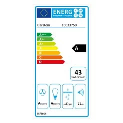 Paolo Dunstabzugshaube Einbau 52 Cm EEK: A 593 M³/h LED Touch -Küchengeräte Verkäufe 10033750 energy label
