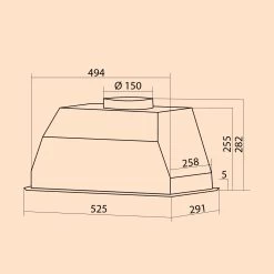 Paolo Dunstabzugshaube Einbau 52 Cm EEK: A 593 M³/h LED Touch -Küchengeräte Verkäufe 10033750 yy 0007 logo