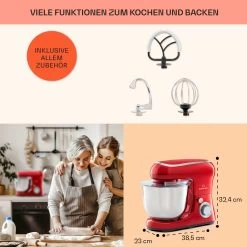 Bella Pico 2G Küchenmaschine 1300W 1,7PS 6 Stufen 5 Liter -Küchengeräte Verkäufe 10033801 de 0005 usp