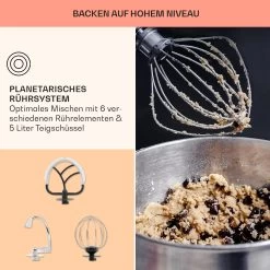 Bella Pico 2G Küchenmaschine 1300W 1,7PS 6 Stufen 5 Liter -Küchengeräte Verkäufe 10033801 de 0006 usp