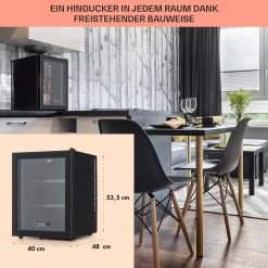 Brooklyn 42 Mini-Kühlschrank Glastür LED Ablage -Küchengeräte Verkäufe 10033822 de 0006 usp