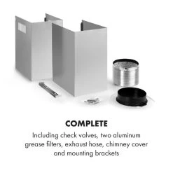 Darya Dunstabzugshaube 90cm 310 M³/h Edelstahl Silber -Küchengeräte Verkäufe 10033828 yy 0010 logo Klarstein Darya Dunstabzugshaube 90cm