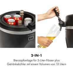 Tap2Go Mobile 2-in1 Bierzapfanlage Mit Getränkekühler 5l/13l Schwarz -Küchengeräte Verkäufe 10034006 de 0003 logo