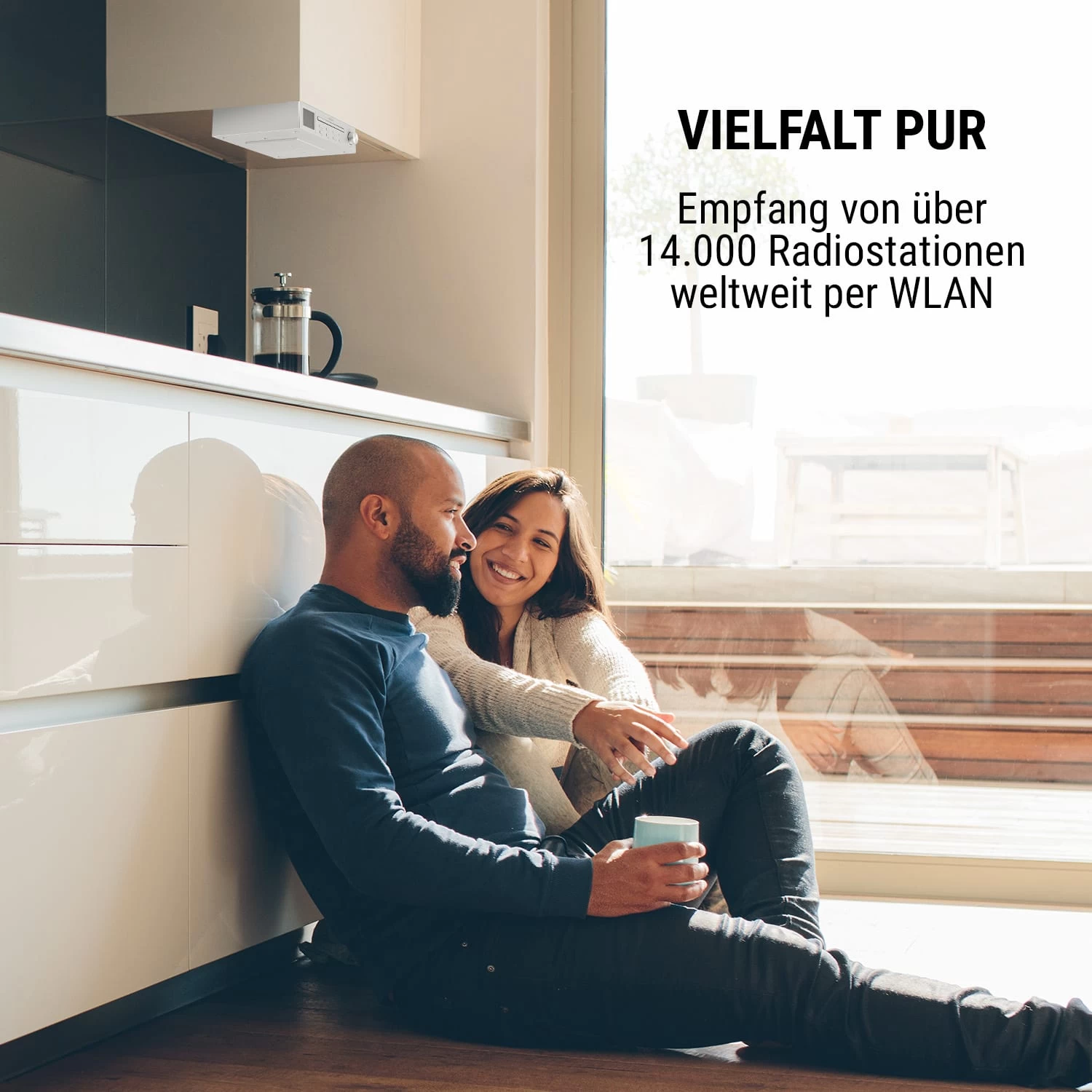 Streamo Chef Küchenradio CD-Player BT 2,4"HCC Display Weiß 2 Streamo Chef Küchenradio CD-Player BT 2,4"HCC Display Weiß – Bild 2