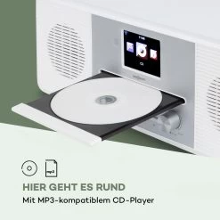 Streamo CD Internetradio 2x10W WLAN DAB+ UKW CD-Player BT Weiß -Küchengeräte Verkäufe 10034056 de 0006 logo