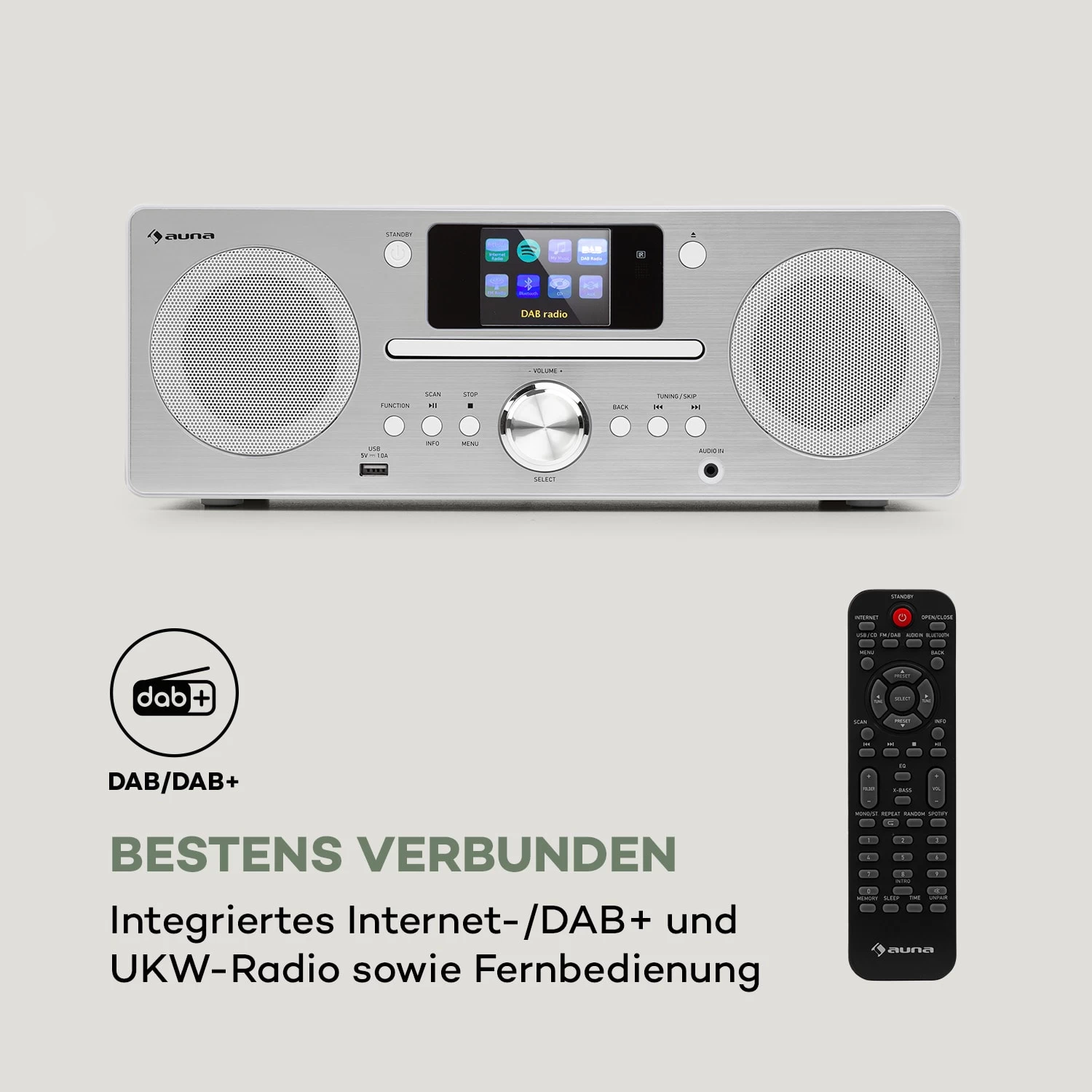 Harvard Kompaktanlage Internet-/DAB+ Und UKW-Radio CD-Player Bluetooth 3 Harvard Kompaktanlage Internet-/DAB+ Und UKW-Radio CD-Player Bluetooth – Bild 3
