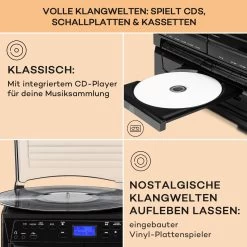 388-DAB+ Stereoanlage 20W Max. Vinyl CD Kassette BT FM/DAB+ USB -Küchengeräte Verkäufe 10034091 de 0004 usp