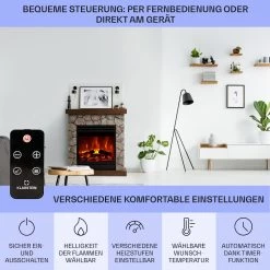 Lienz Elektrischer Kamin 1800W Steindekor Polystone Fernbedienung -Küchengeräte Verkäufe 10034124 de 0006 usp
