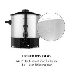 Biggie Eco Einkochautomat & Getränkespender 1000W 30-100°C Zapfhahn 9l -Küchengeräte Verkäufe 10034147 de 0007 logo