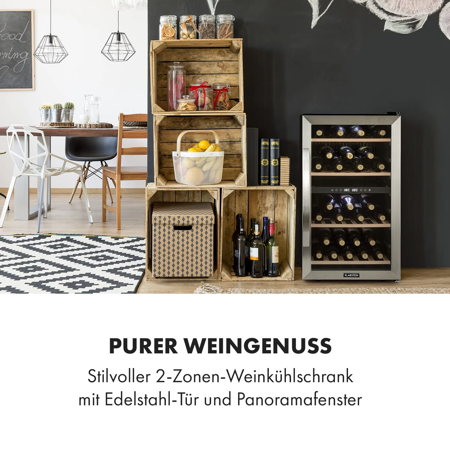 Vinamour 45 DuoWeinkühlschrank 2 Zonen 118 Ltr / 45 Fl 5-18 °C 2 Vinamour 45 DuoWeinkühlschrank 2 Zonen 118 Ltr / 45 Fl 5-18 °C – Bild 2