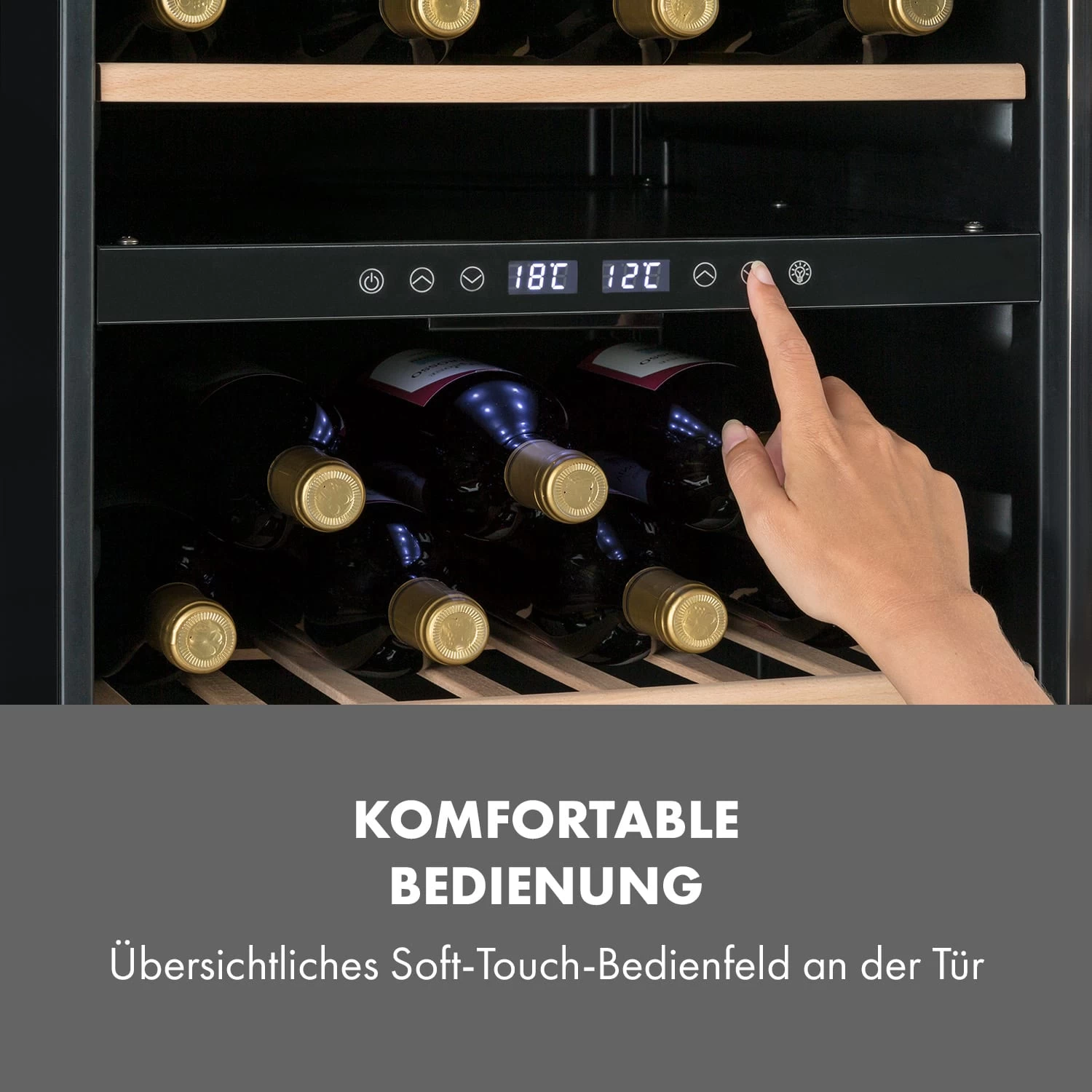 Vinamour 45 DuoWeinkühlschrank 2 Zonen 118 Ltr / 45 Fl 5-18 °C 6 Vinamour 45 DuoWeinkühlschrank 2 Zonen 118 Ltr / 45 Fl 5-18 °C – Bild 6