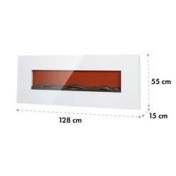 Lausanne Long Elektrischer Kamin 1600W 2 Heizstufen 128 Cm -Küchengeräte Verkäufe 10034250 yy 0007 logo Klarstein Lausanne Long Elektrischer Kamin weiss