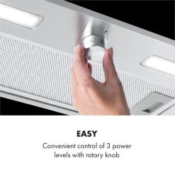 Simplica Dunstabzugshaube Einbau 52cm Abluft: 400 M³/h LED Edelstahl -Küchengeräte Verkäufe 10034255 yy 0004 logo Klarstein Simplica Dunstabzugshaube 52cm Edelstahl